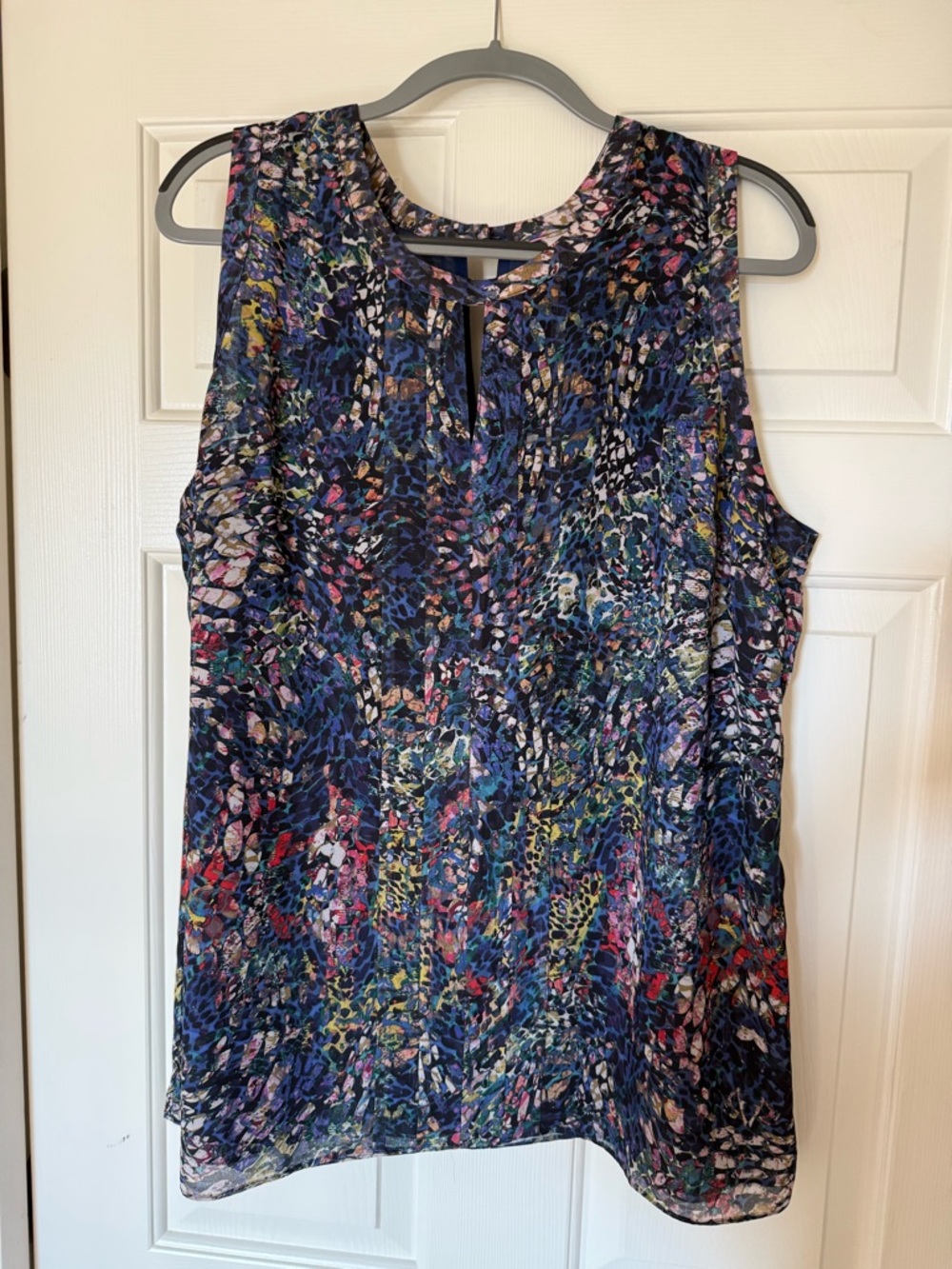 CAbi Multicolor Abstract Printed Tank Top